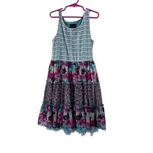 Lilt Size 8 Party Dress Sleeveless Lace Overlay